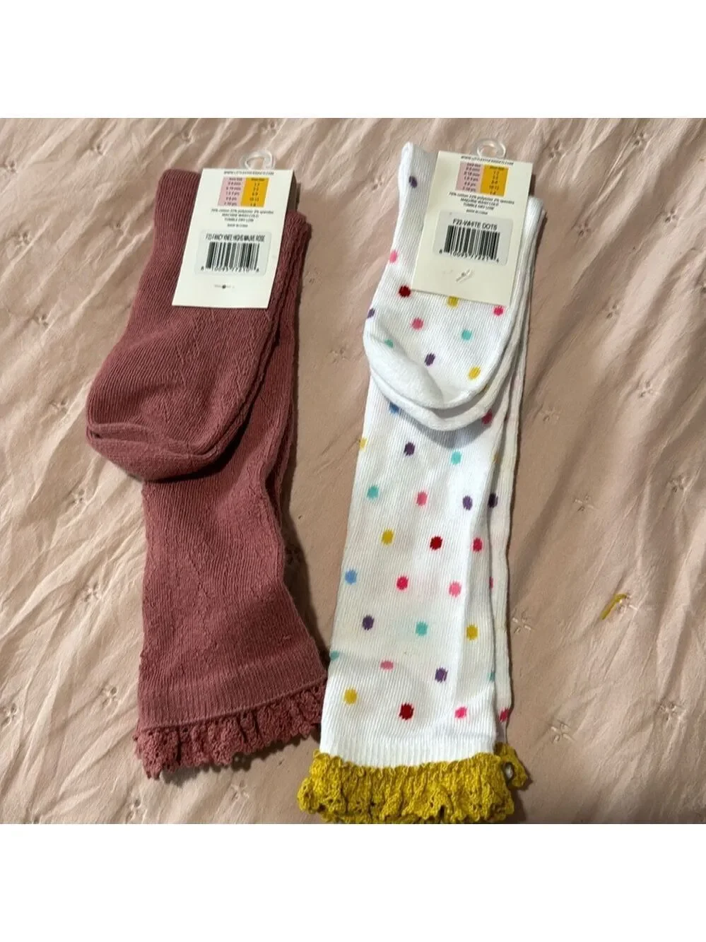 Bundle of 2  high knee lace socks